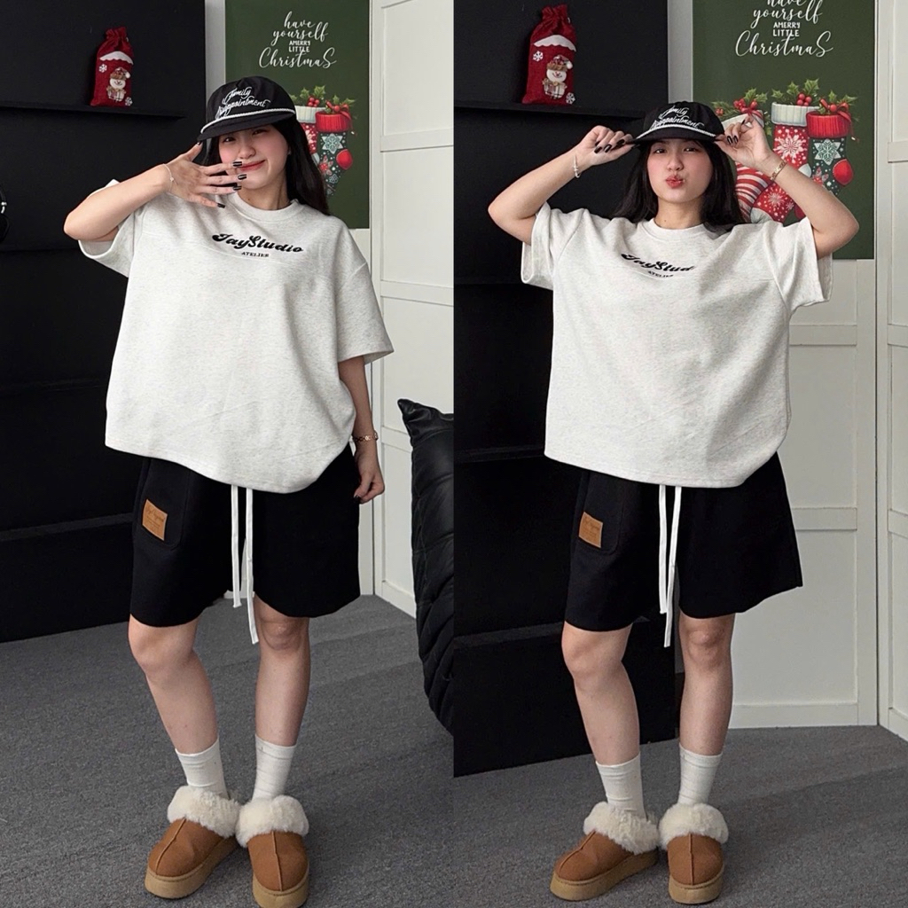 Quần Short Thun JISTU ống rộng vải nỉ 2DA Form ngắn màu ĐEN/XÁM TIÊU Unisex Nam nữ 🖤 Jaystoree | BigBuy360 - bigbuy360.vn