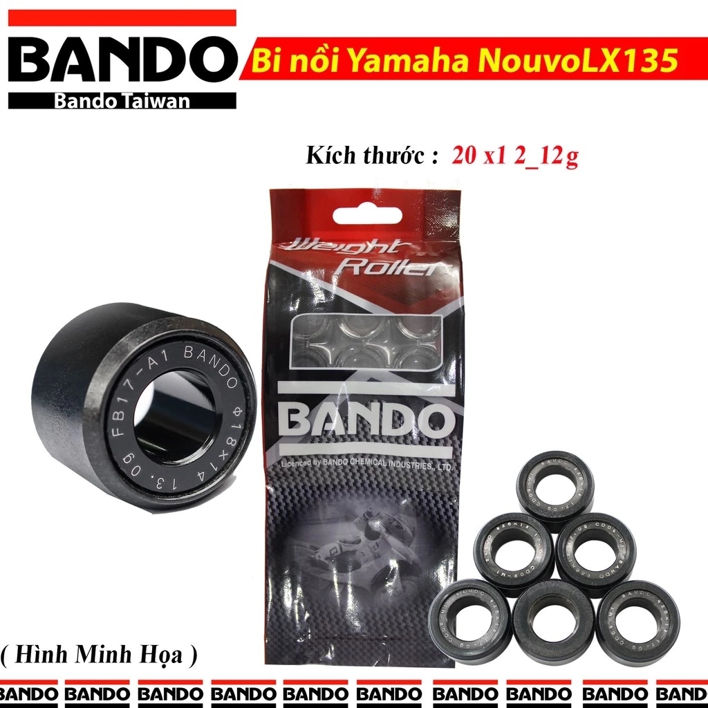 Bi Nồi Bando 12g (20x12-12g) gắn xe Nouvo 4 5 6 Nouvo SX Nouvo LX Luvias Janus