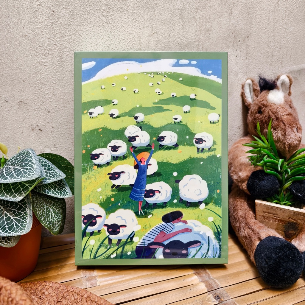 (Có sẵn) Tranh ghép hình puzzle 1008 mảnh "Baa Baa sheep", Kibifufu