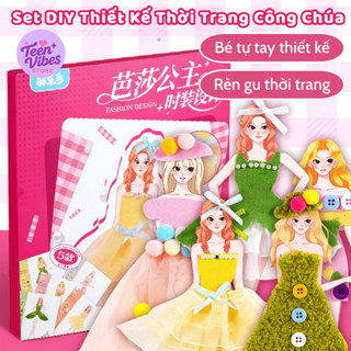 Set DIY Thiết Kế Thời Trang Công Chúa Cho Bé – Đồ Chơi Thủ Công Rèn Thẩm Mỹ & Sáng Tạo - Quà Sáng Tạo, Bé Chơi Lâu Không