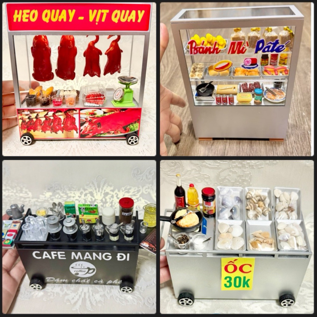 Mô hình xe đồ ăn các loại 1/12