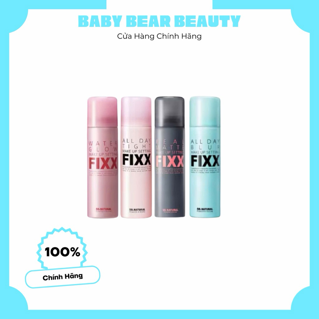 [SO NATURAL] Xịt Khoá MakeUp SO NATURAL Setting Fixx đủ size