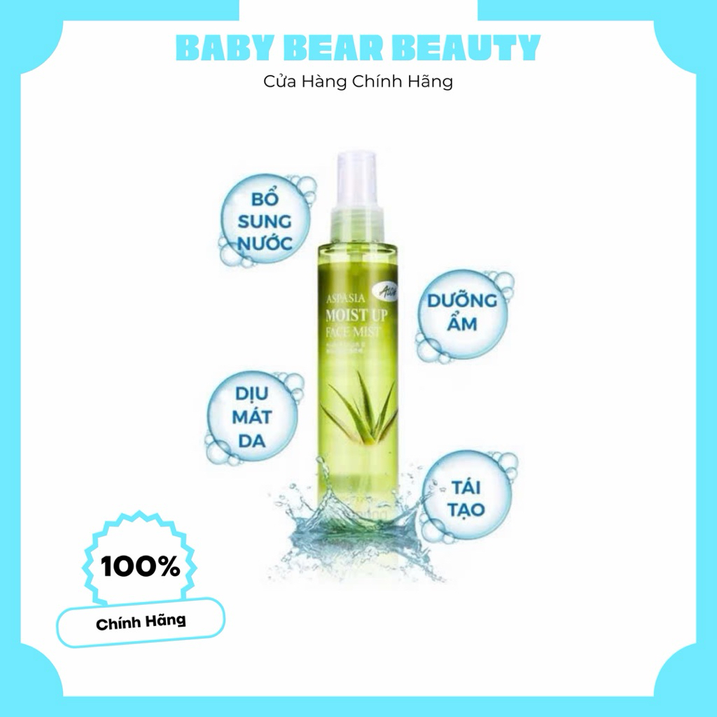 [ASPASIA] Xịt khoáng Dưỡng Ẩm Nha Đam Aspasia Moist Up Face Mist 150ml Hàn Quốc