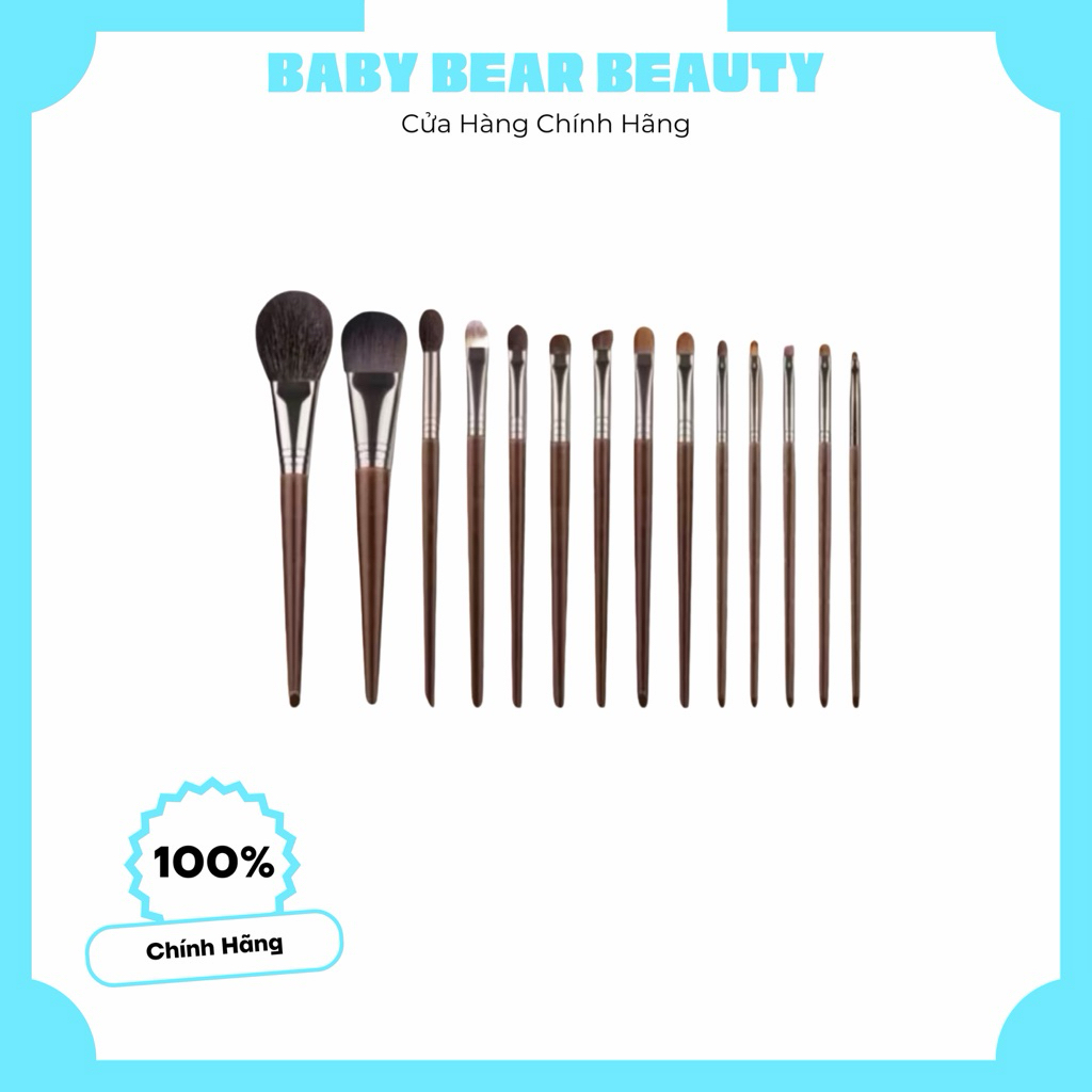 [OVW] Bộ Cọ Trang Điểm 14 Cây Lông Tự Nhiên Mềm Mại