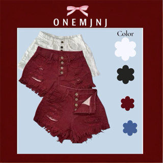 quần đùi lưng cao, quần short jean 4 nút phối rách , QUẦN SHORT ĐÙI JEANS NỮ LƯNG CAO RÁCH NHẸ LAI TUA PHỐI (Q 4nut)