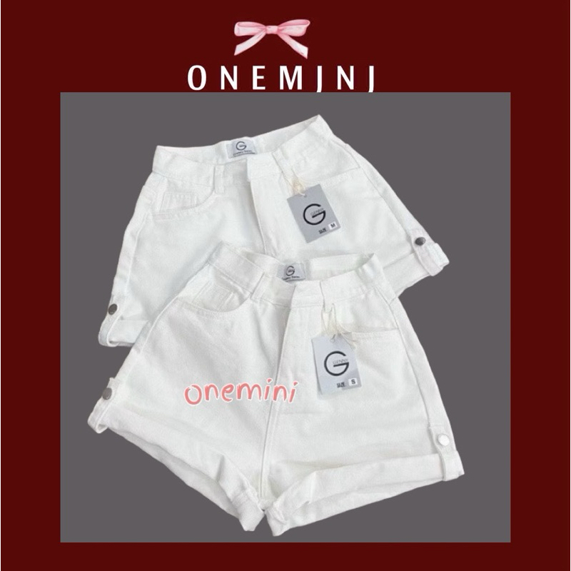 Quần short đùi jean kaki gấp gối gài nút, (Q GN) Quần short nữ quần short kaki jeans nữ lưng cao ống