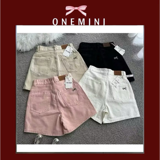 (QNONHI01) Quần short jeans nữ nhìu màu trơn thiêu nơ trên túi sau 🍡🍡🍡🍡 ( Quần NƠ NHÍ)