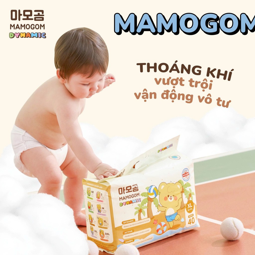 Tã Bỉm quần MAMOGOM DYNAMIC Đủ Size Chính Hãng Mềm Mại, An Toàn - The Bunny