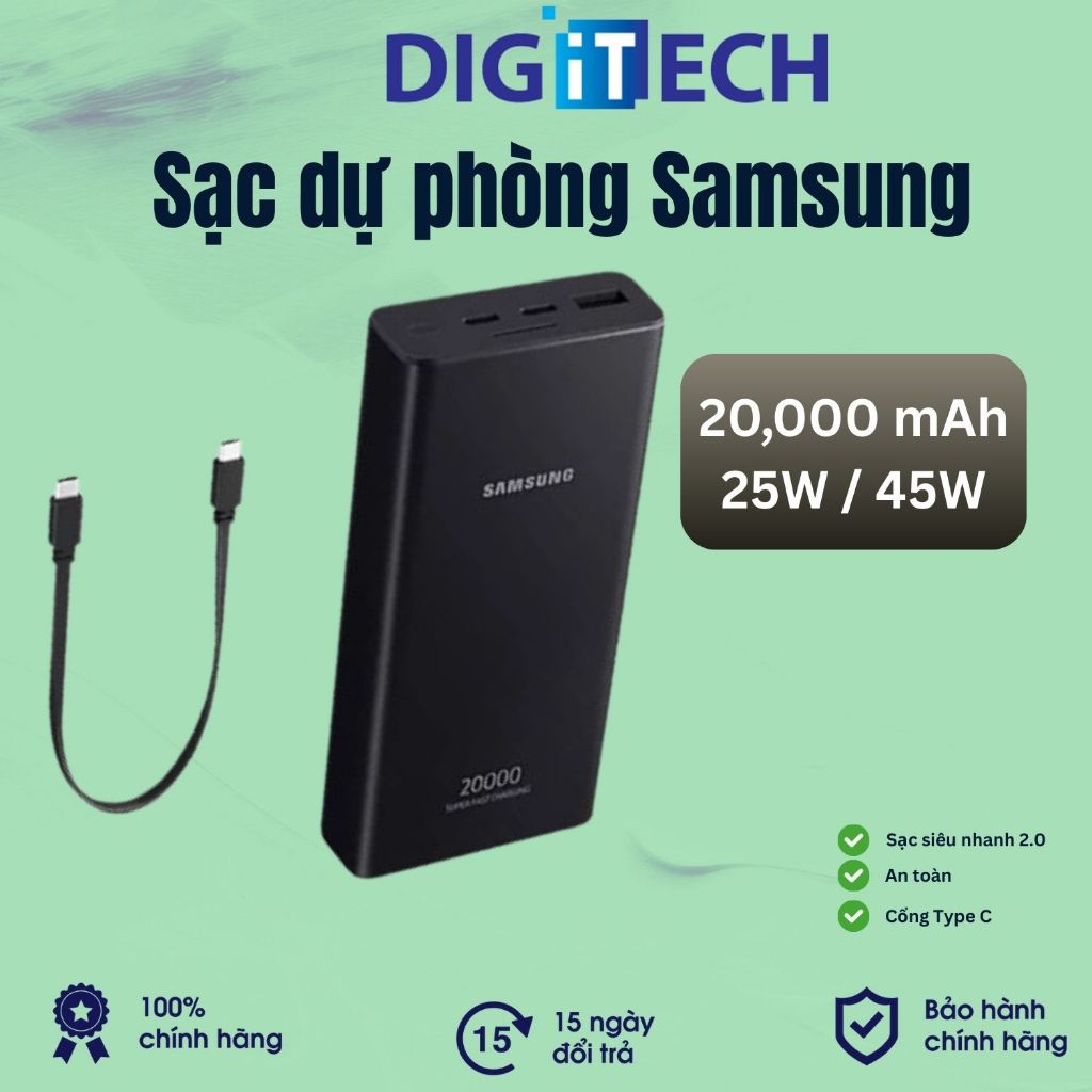 Pin sạc dự phòng 20000mAh Type C PD 25W Samsung EB-P4520