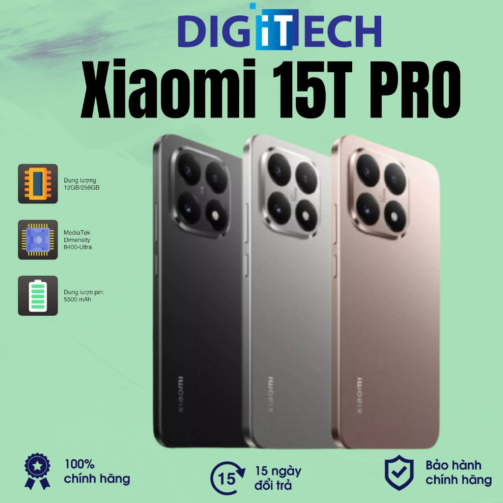 Điện thoại Xiaomi 15T Pro (5G) 12GB 512GB - Chính Hãng
