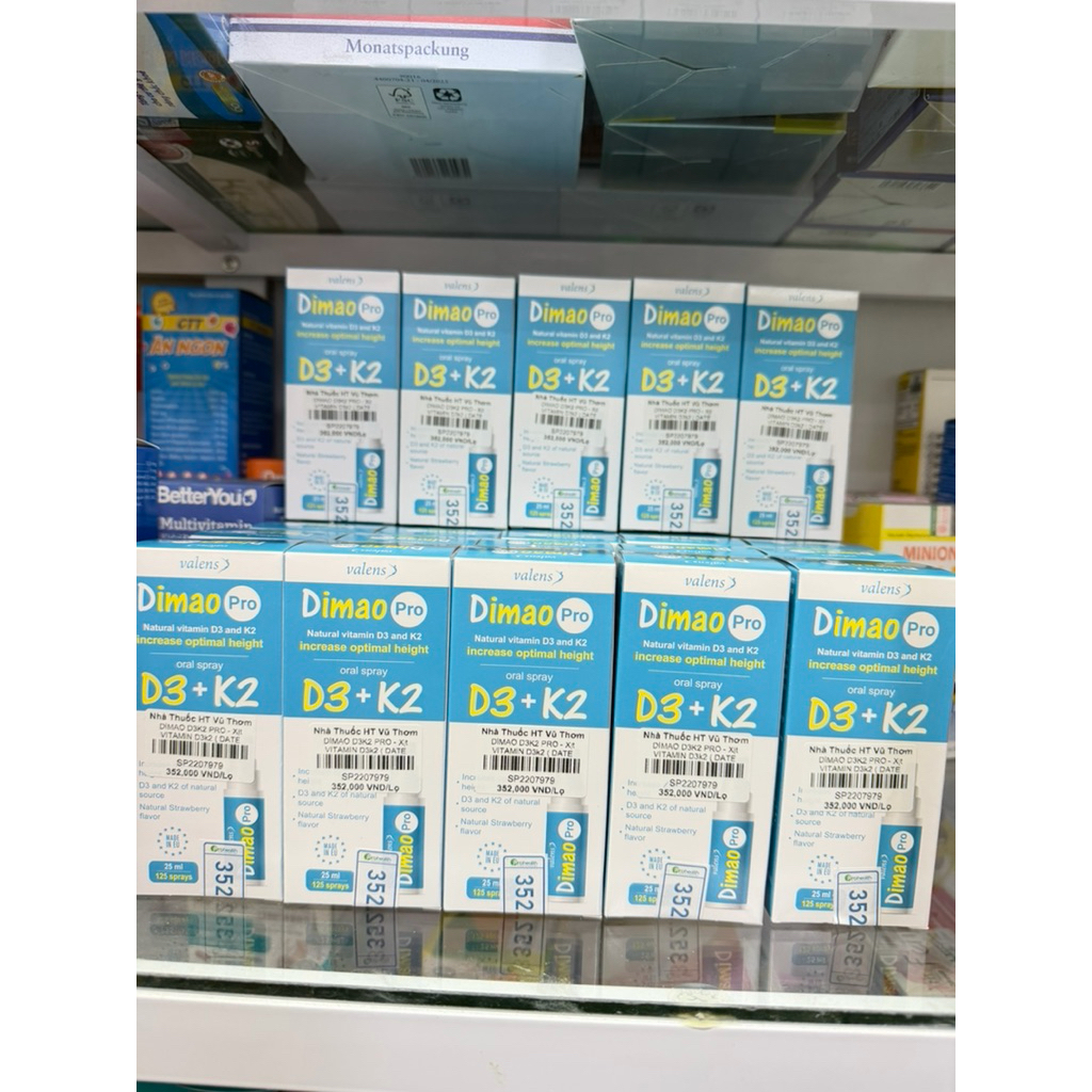 Vitamin D3k2 Dimao Pro lọ 25ml ~ 125liều xịt - Nhập khẩu