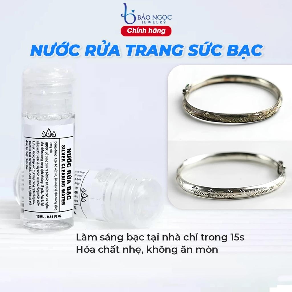 Nước rửa bạc, Dung dịch làm sạch bóng trang sức tiện dụng an toàn làm sáng tại nhà Bảo Ngọc Jewelry