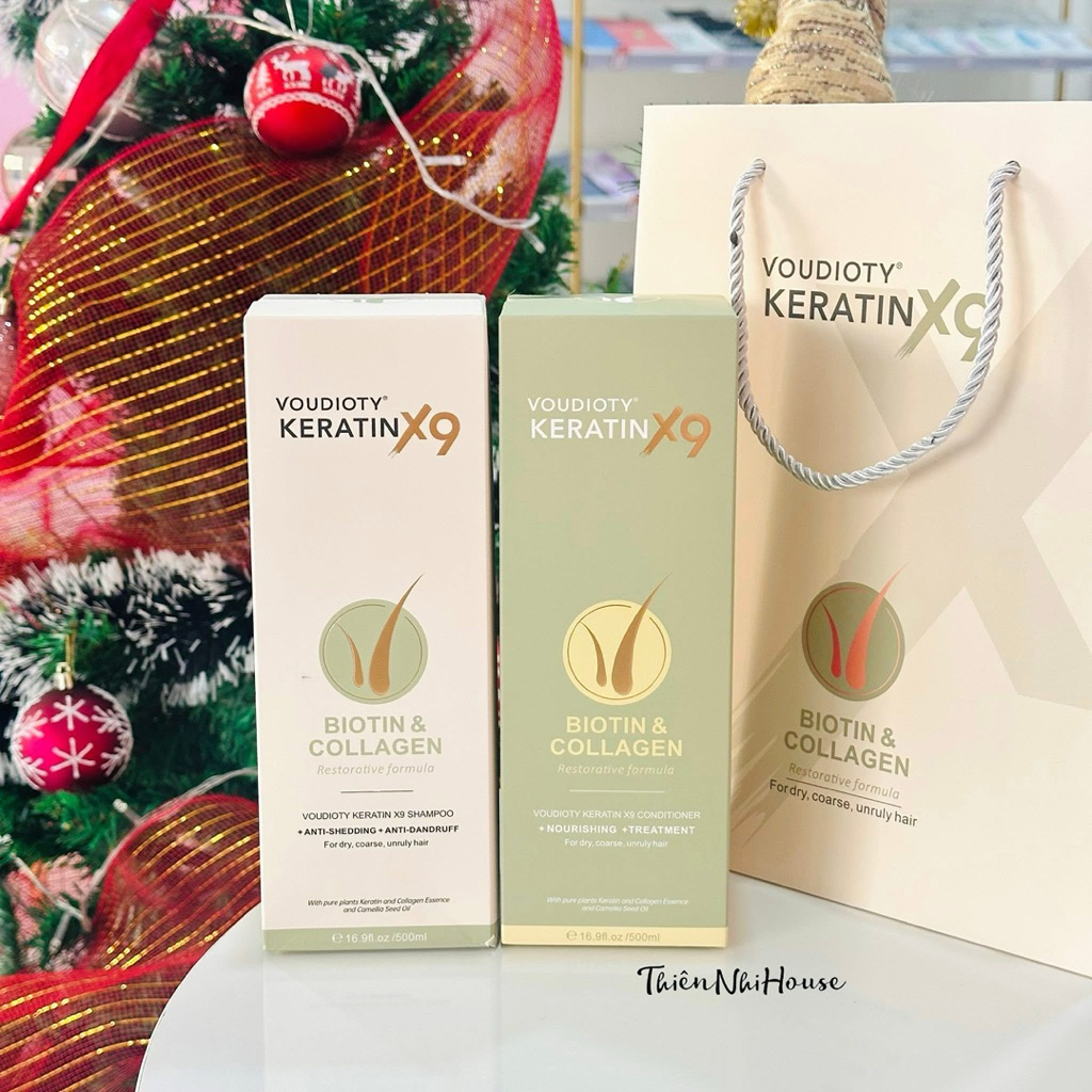 Gội Xả Voudioty Keratin x9 Biotin & Collagen