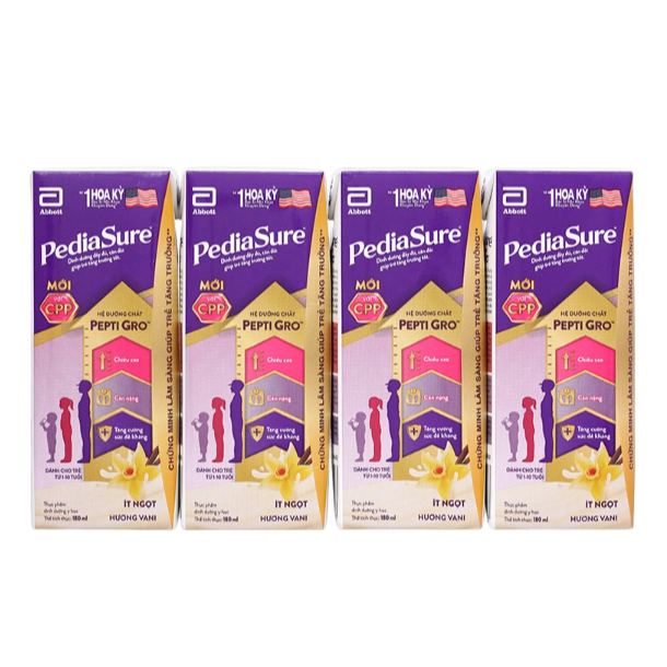 Lốc 4 hộp sữa pha sẵn Abbott PediaSure 110ml