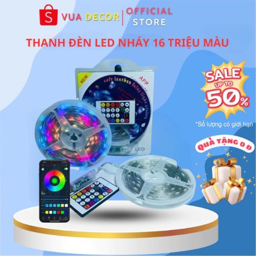 [Đèn nháy]Led RGB, Dây Đèn Led đuổi ARGB 10M,20M Cổng USB 16 Triệu Màu Nháy Theo Nhạc, Chống Nước, Đ