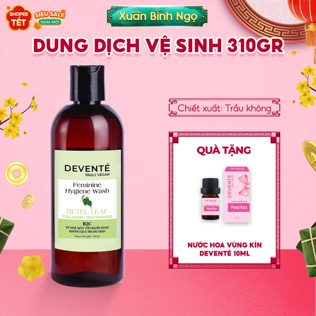 [MUA 1 TẶNG 1] Dung Dịch Vệ Sinh Phụ Nữ Collagen DEVENTE Chiết Xuất Thảo Dược Thiên Nhiên 310g