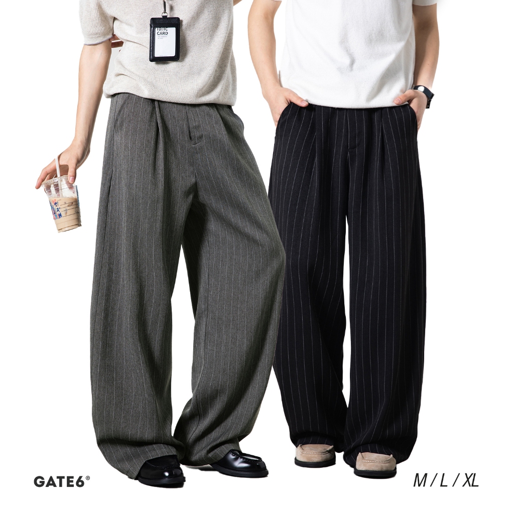 Quần kaki Nam GATE6 tuyết nhung dáng baggy