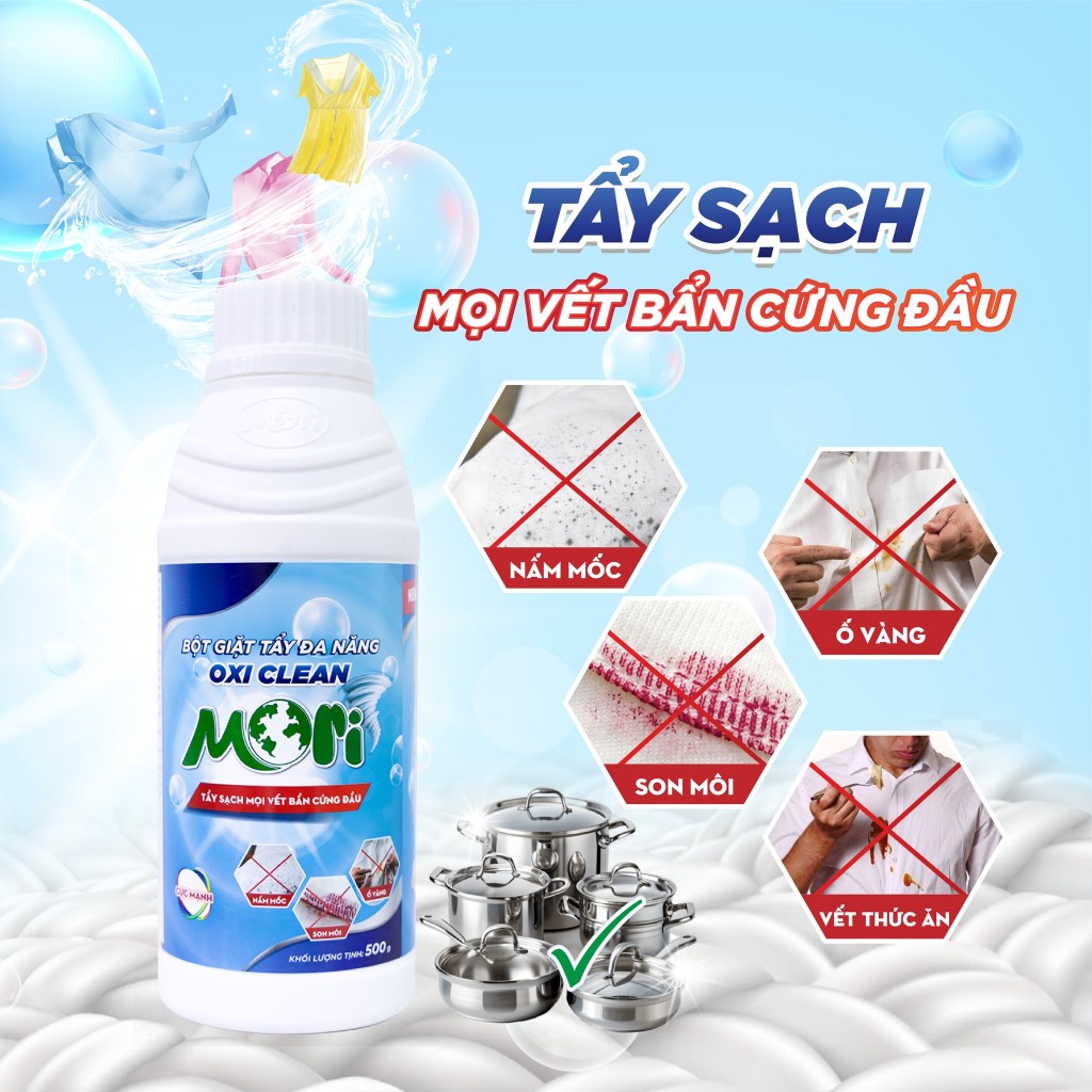 Bột Tẩy Đa Năng MORI OXI clean - Chai 500G