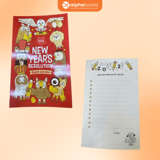 Thiệp Viết Quyết Tâm Thư Đầu Năm – New Year’s Resolution (làm quà Tết, quà khai xuân, lì xì tri thức, bookmark)