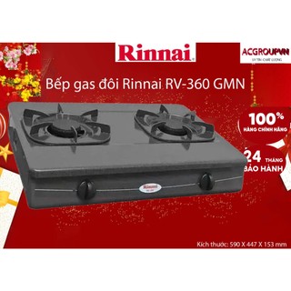 Bếp gas đôi rinnai rv-360 gmn hàng chính hãng