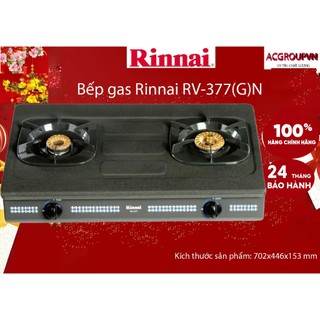 Bếp gas dương đôi Rinnai RV-377N -Hàng chính hãng