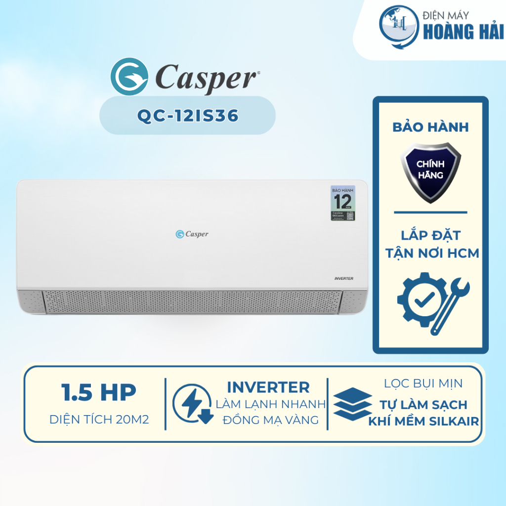 Máy Lạnh Casper Inverter 1HP QC-09IS36 | 1.5HP QC-12IS36 | Không Inverter SC-09FB36A (1 HP)