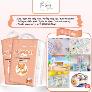 Tã quần/Dán Momoji Extra , thoáng khí, thoát ẩm tốt giúp da bé sơ sinh khô thoáng dài lâu