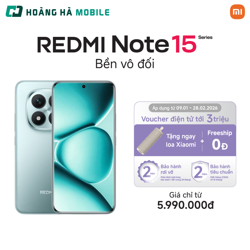 (Tặng Loa số lượng có hạn) Điện thoại Xiaomi Redmi Note 15 6GB/128GB / Redmi Note 15 Pro 12GB/256GB 