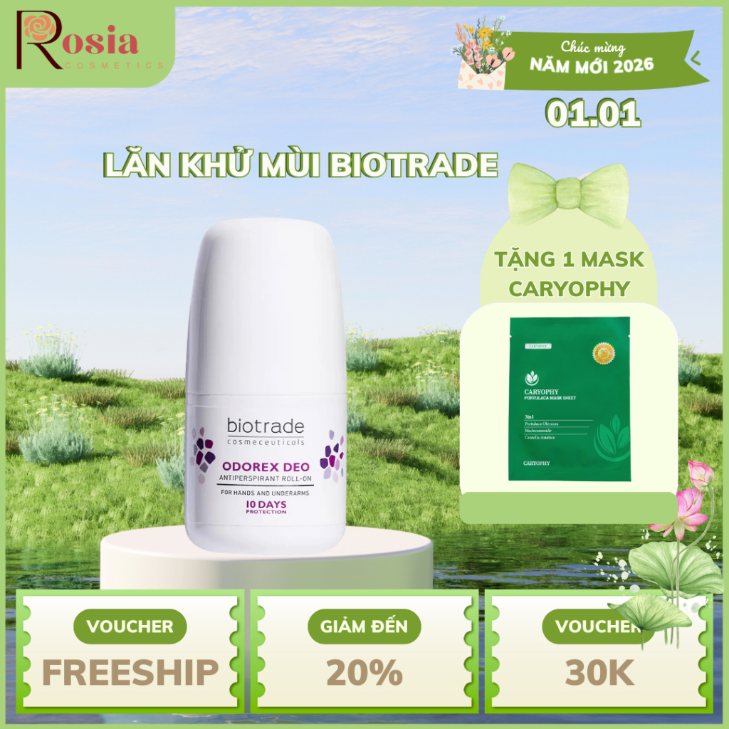 Lăn khử mùi Biotrade Odorex Deo Antiperspirant Roll-On Lăn nách cho nam nữ ngăn mồ hôi tay và nách 2
