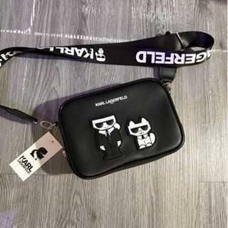 Túi Đeo Chéo KARL Cao Cấp Logo Cao Su Chống Thấm Nước Thời Trang Nam Nữ Size 22cm x 15cm x 6cm