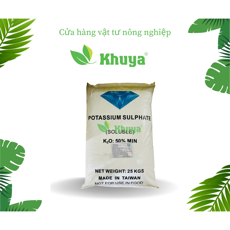 1kg lẻ Phân bón Kali Sunphate K2SO4 Đài Loan trong bao 25kg
