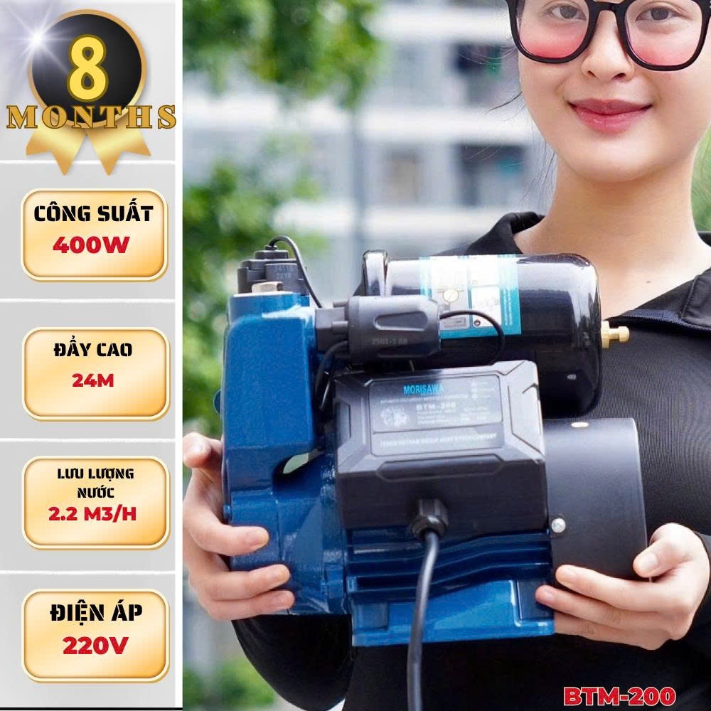 Bơm tăng áp thông minh Penori sử dụng role điện và bảng mạch điện tử MODEL:BTM-200/400/600 - Xversio