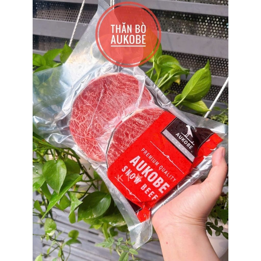 Thăn cổ bò aukobe, khay 500g 2 miếng  (giao hỏa tốc)