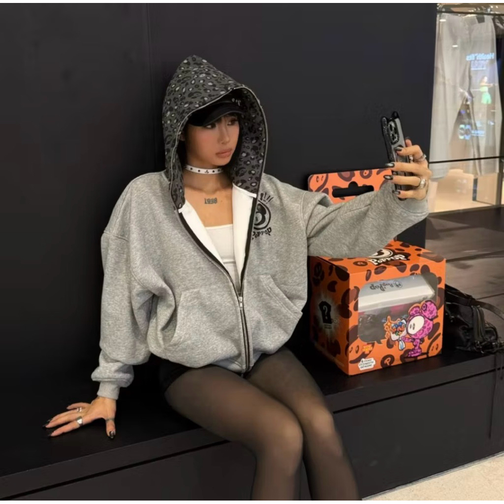 POPPOP - Áo Hoodie POPPOP Hihi Mascot PP Vải 100% Cotton