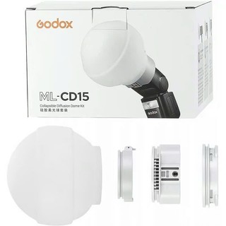 Tản sáng Godox CD15 - Tản Dome tròn silicon Flash Godox (kèm 3 ngàm) - Mới