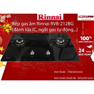 Bếp gas âm rinnai rvb-212bg - hàng chính hãng