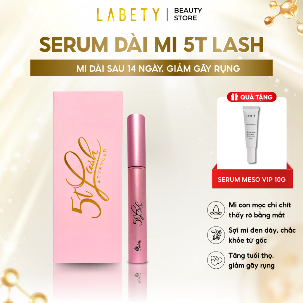 Tinh chất dưỡng mi, dưỡng mày toàn diện 5T LASH dưỡng mi chắc khỏe, dài, dày sau 14 ngày 5ml
