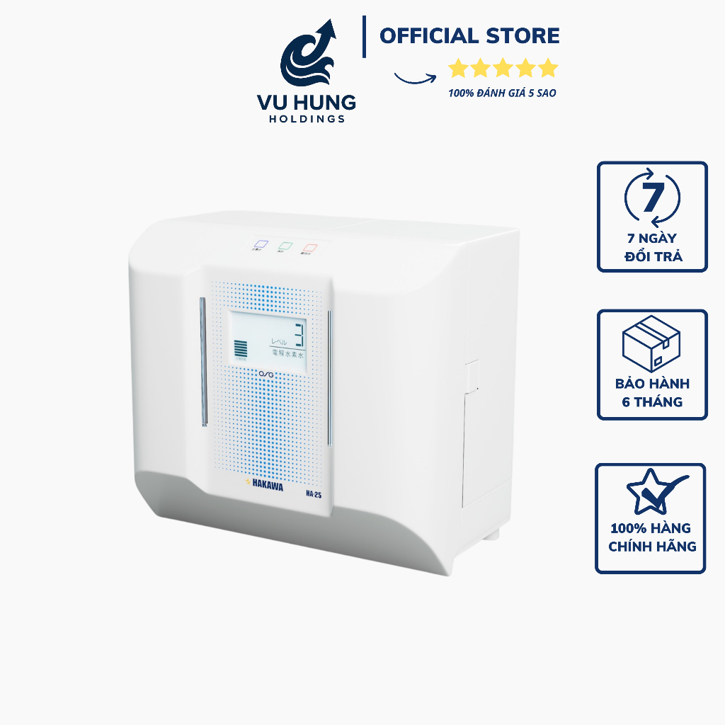 Máy lọc nước Ion Kiềm Hakawa HA25 Công Nghệ Nhật Bản