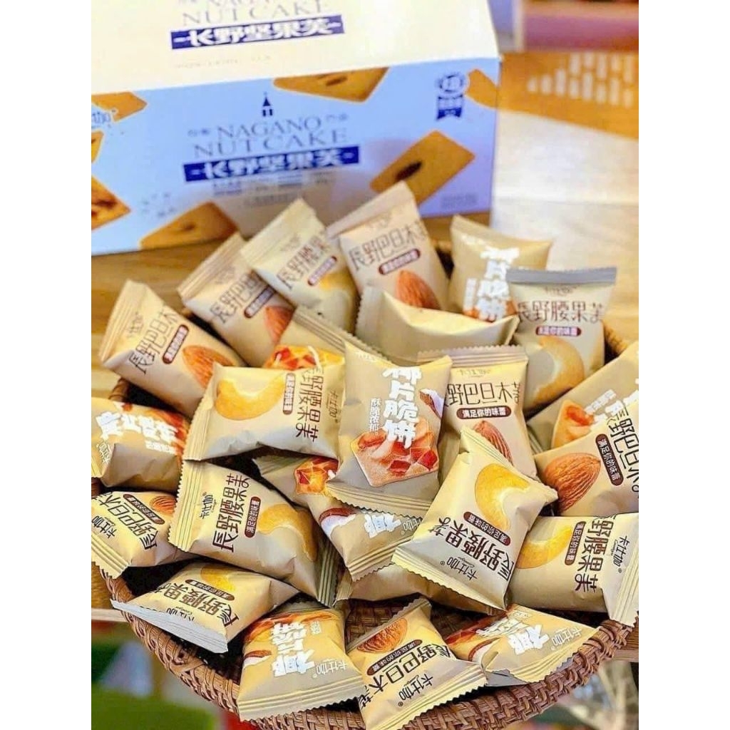 Bánh quy giòn mix hạt hộp 45 gói