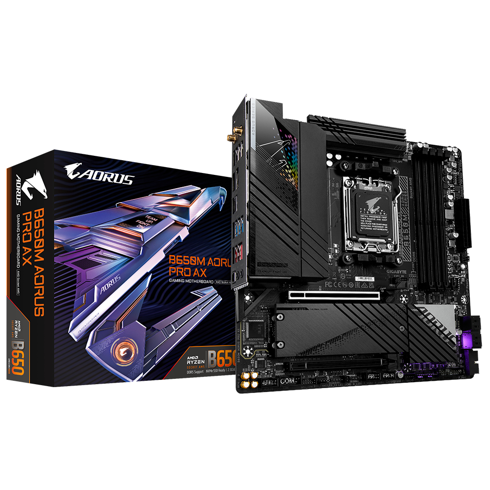 Mainboard Gigabyte B650M AORUS PRO AX Wifi mATX – Hàng New 100%, Chính Hãng