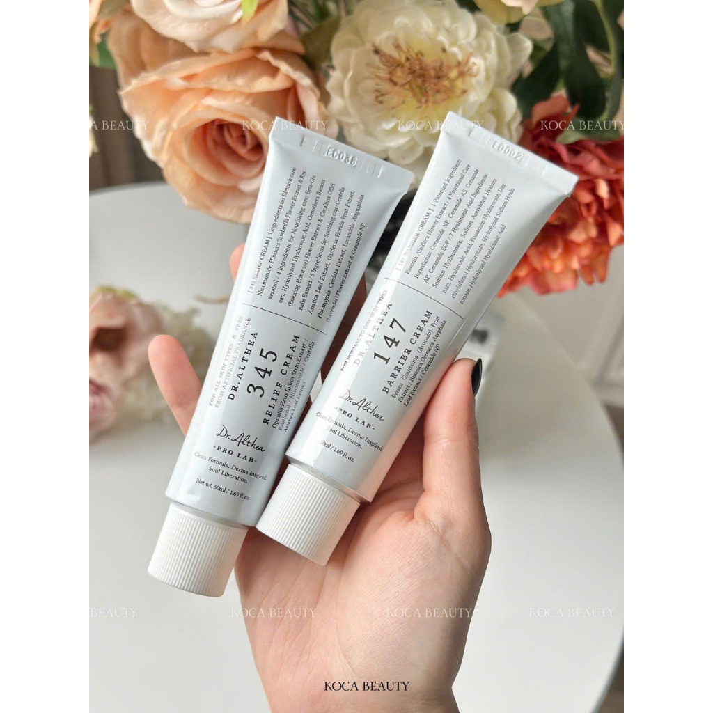 Kem Dưỡng Phục Hồi Siêu Tốc Dr. Althea 345 và  147 Natural Barrier Cream và Xịt Khoáng Dr.Althea 100