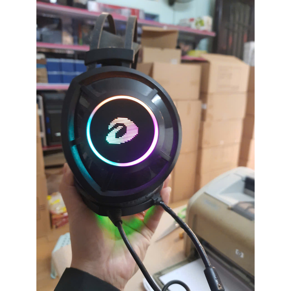 Tai Nghe Gaming Dareu eh469 7.1 Led  RGB  cũ dùng ngon - Tai Nghe pc Chụp Tai Có Micro Led RGB siêu 