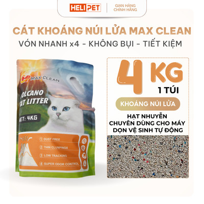 Cát Khoáng Cho Mèo Max Clean, Cát Vệ Sinh Cao Cấp Chuyên Dùng Cho Máy Vệ Sinh, Máy Dọn Phân Mèo