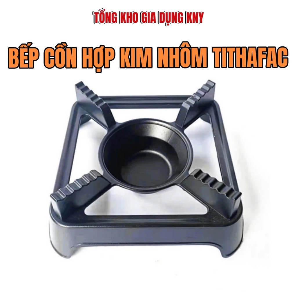 Bếp Cồn Hợp Kim Nhôm TITHAFAC Cao Cấp, Chống Dính, Bếp Cồn Hình Vuông Tiện Dụng Cho Các Hoạt Động Ngoài Trời KNY