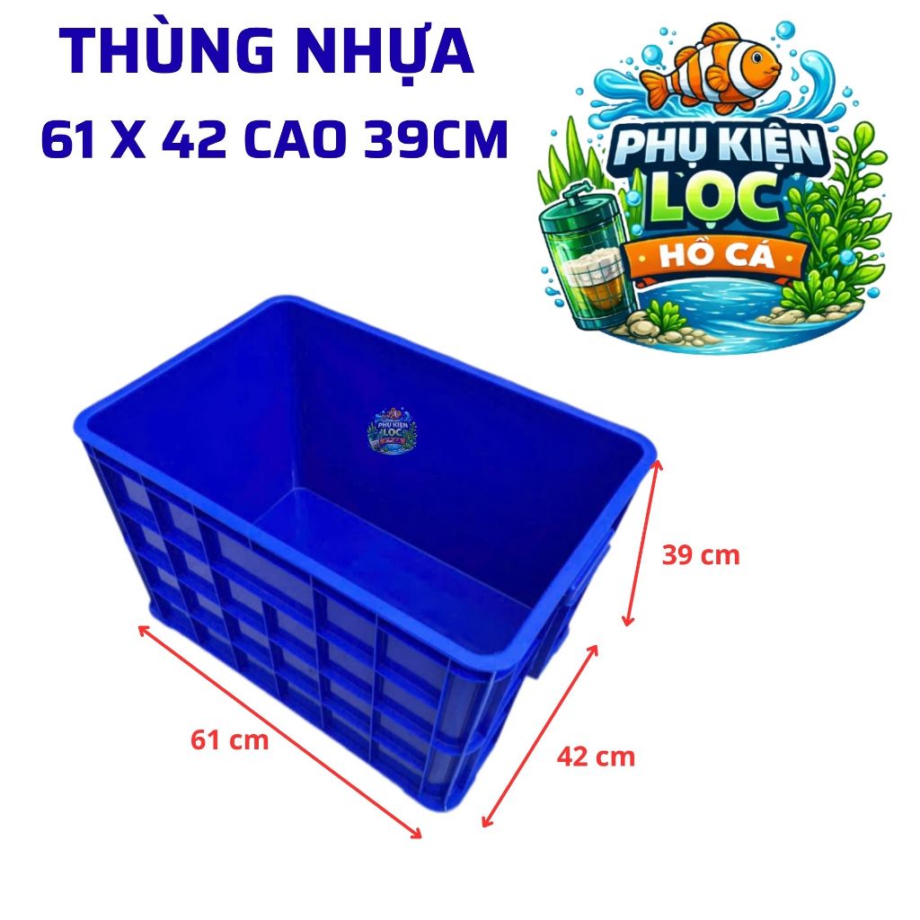 Thùng Nhựa Đặc, Bít Đặc (644) | Thùng Nhựa Đựng Hải Sản, Bát Đĩa, Đồ Công Nghiệp, Làm Loc Hồ Cá Coi.