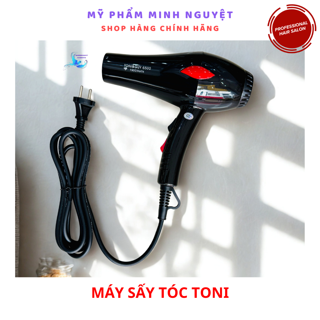Máy Sấy Tóc Toni & Guy 6500 1900W – Công Suất Lớn, Sấy Nhanh, Chuyên Dụng Salon