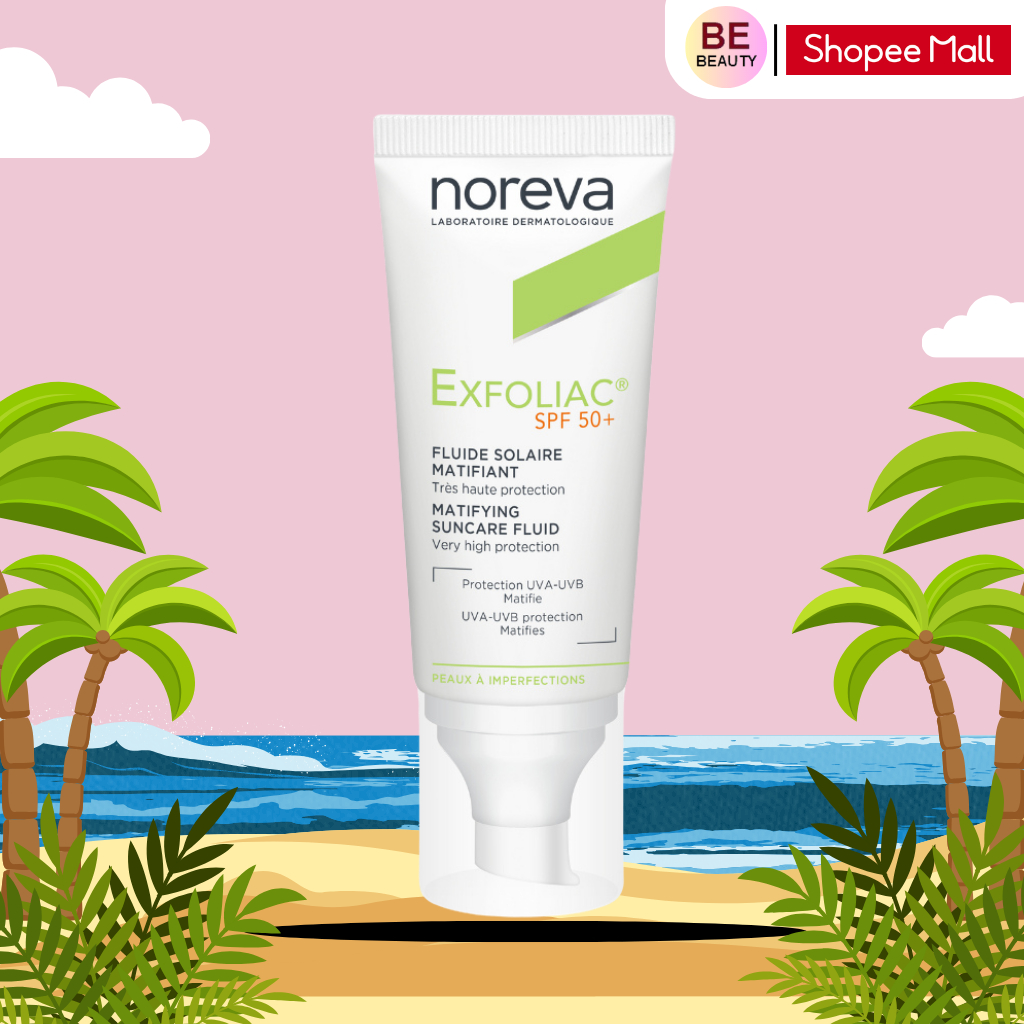 Kem Chống Nắng Dành Cho Da Dầu Mụn NOREVA EXFOLIAC MATIFYING SUNCARE FLUID SPF50+ 40ml