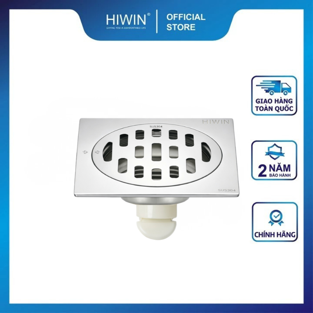 Ga thoát sàn FD-4200 Hiwin – Inox 304, thoát nước nhanh, ngăn mùi hiệu quả