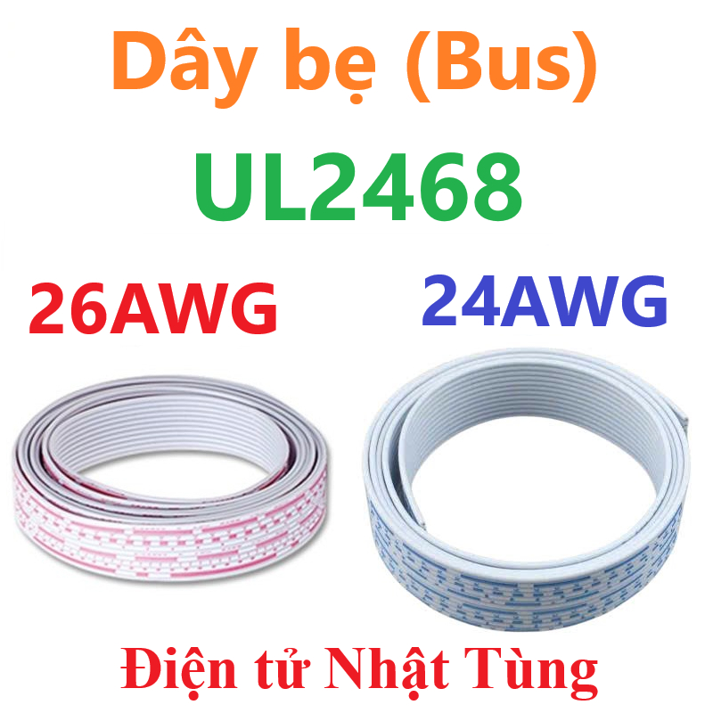Dây bẹ / Bus UL2468 24AWG  / 26AWG / 28AWG 12Pin dây bus nối dài cáp nối tín hiệu - Chưa kèm đầu nối