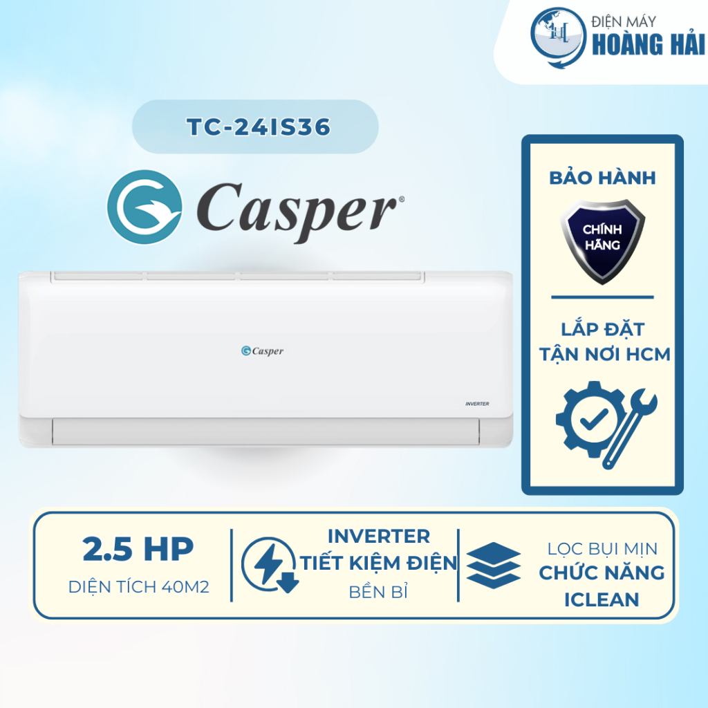 SC-24FS33 | TC-24IS36 | Điều hòa Casper 1 chiều 24.000BTU 2.5HP SC-24FS33 | TC-24IS36 - Chính Hãng